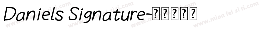 Daniels Signature字体转换